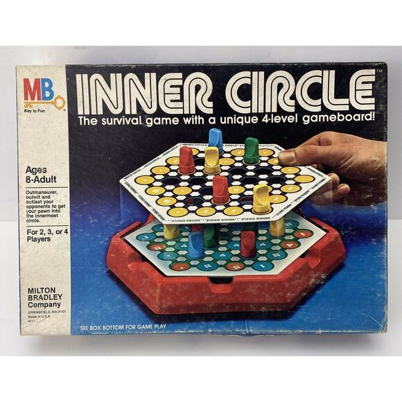 Vintage Inner Circle Strategy Board Game By Milton Bradley 1981 Complete In Box! - Picture 1 of 5